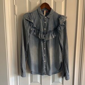 Pilcro Blue Denim Shirt